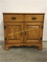 30" wide wooden microwave stand with storage