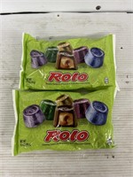 Rolo caramel wrapped choclate candy’s 2 bags each