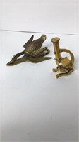 Small Brass Goose Clip & Mini Brass Microscope UJC