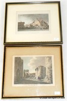 Antique Coloured Engravings Beaumarais Castle Etc