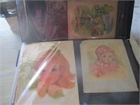 3 Vintage Prints-Children