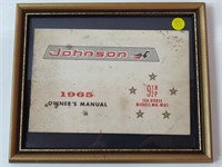 1965 Scarce Johnson Manual Complete