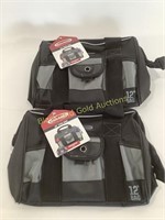 (2) New 12" Tool Bags