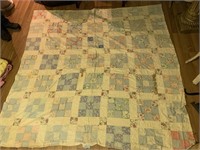 QUILT HAND STITCHED DAMAGED AS SHOWN