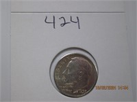 1957 AU Roosevelt Silver Dime