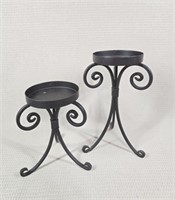 Wrought Iron Pillar Candle Stands