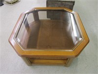 Coffee Table With Glass 37"x38"