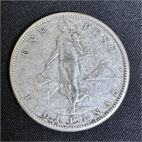 1908-S Silver Philippines Peso