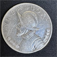 RARE 1931 Panama Balboa Silver Coin