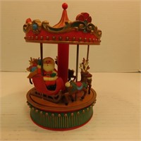 Vintage Hallmark Santa and Reindeer Carousel Music