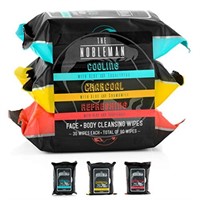 Men's Assorted Cleansing Wipes- Cooling/Charcoal/R