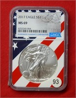 2017 American Eagle NGC MS69 1 Ounce Silver