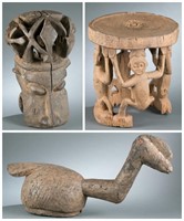 3 Cameroon style objects. 20th century.
