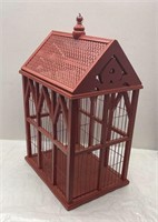 Wooden and metal birdcage 24x16x12in