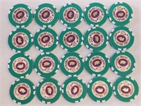 20 $25 Golden Bear Casino Chips