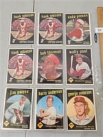 Vintage Binder 1958 & 59 MLB Trading Cards