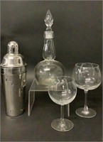 Decanter, Shaker & Glasses