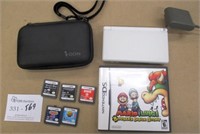 Working Nintendo DS Light, 6 Games, Charger & Case