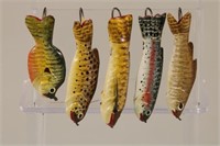 Lot of Five Carl Christiansen Fishing Lures,