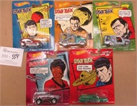 5 Hot Wheels Star Trek Cars New