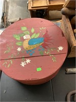 Country Painted Wooden Cheese Box