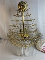 Brass Chandelier With (acrylic)  Grape & Prisms