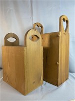 2 Wood Magazine/Yarn  Holders