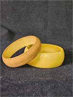 2 Vintage Bracelots 1 Moulded Celluloid