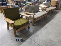 4 Pieces of Cottage/Porch Oak Furniture