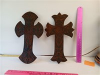 2  Wood Crosses