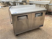 True 48” worktop refrigerator on casters