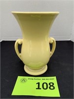 Abingdon Pottery Yellow Double Handle Vase 101