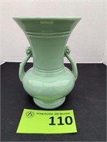 Abingdon Pottery Green Double Handle Vase