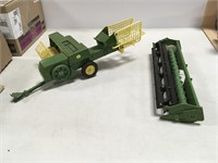 1/16 Scale John Deere Baler and Bean Head