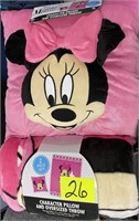 Minnie mouse pillow & throw