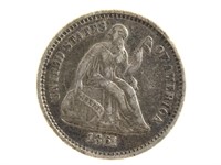 1861 Seated Half Dime