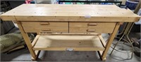 BUTCHER BLOCK STYLE SHOP BENCH