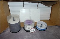 Lot Assorted Blank DVDR Discs and Approx (50) CD/D