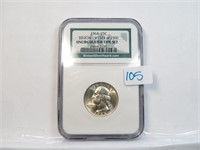 1964 P Washington Quarter NGC Binion Hoard BU