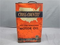 Cross Country Motor Oil Can ( Sears )