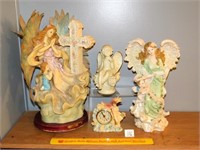 Group of Angel Figurines - (1) Ceramic and rest