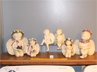 Group of Ceramic Cherub Figurines -Tallest