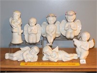 Group of Ceramic Cherub Figurines - Located in