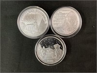 3 - 1 Ounce Silver Rounds