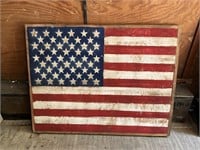 WOODEN AMERICAN FLAG