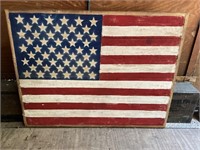 WOODEN AMERICAN FLAG