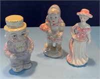 3-6" Ceramic luster finish figures