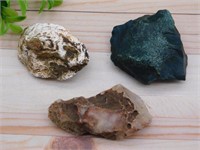 MIXED ROUGH LOT ROCK STONE LAPIDARY SPECIMEN