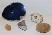 Oval agate slab, 5.5" wide - 1987 Andrea Meyers