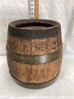 Jos. Huber Brewing, Monroe WIS. 1/2 Wooden Keg,